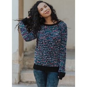 Ruby Rose Multicolored Knit Sweater 💜💙🩷🔲